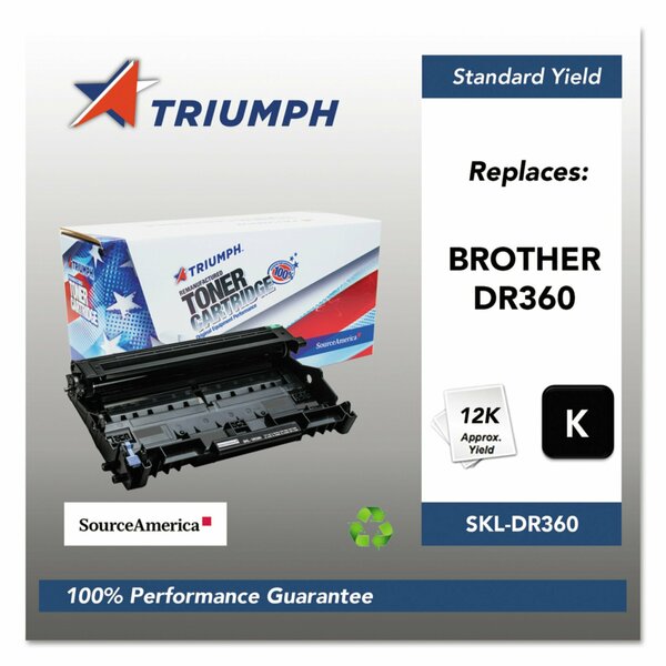 Triumph Remanufactured DR360 Drum Unit, 12,000 Page-Yield, Black 751000NSH1066 SKL-DR360